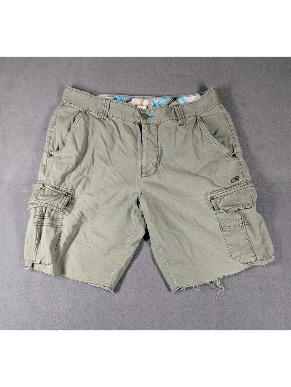 Ocean Current Mens 38 Green Cargo Shorts Skate Surf Y2K Utility Outdoor Casual